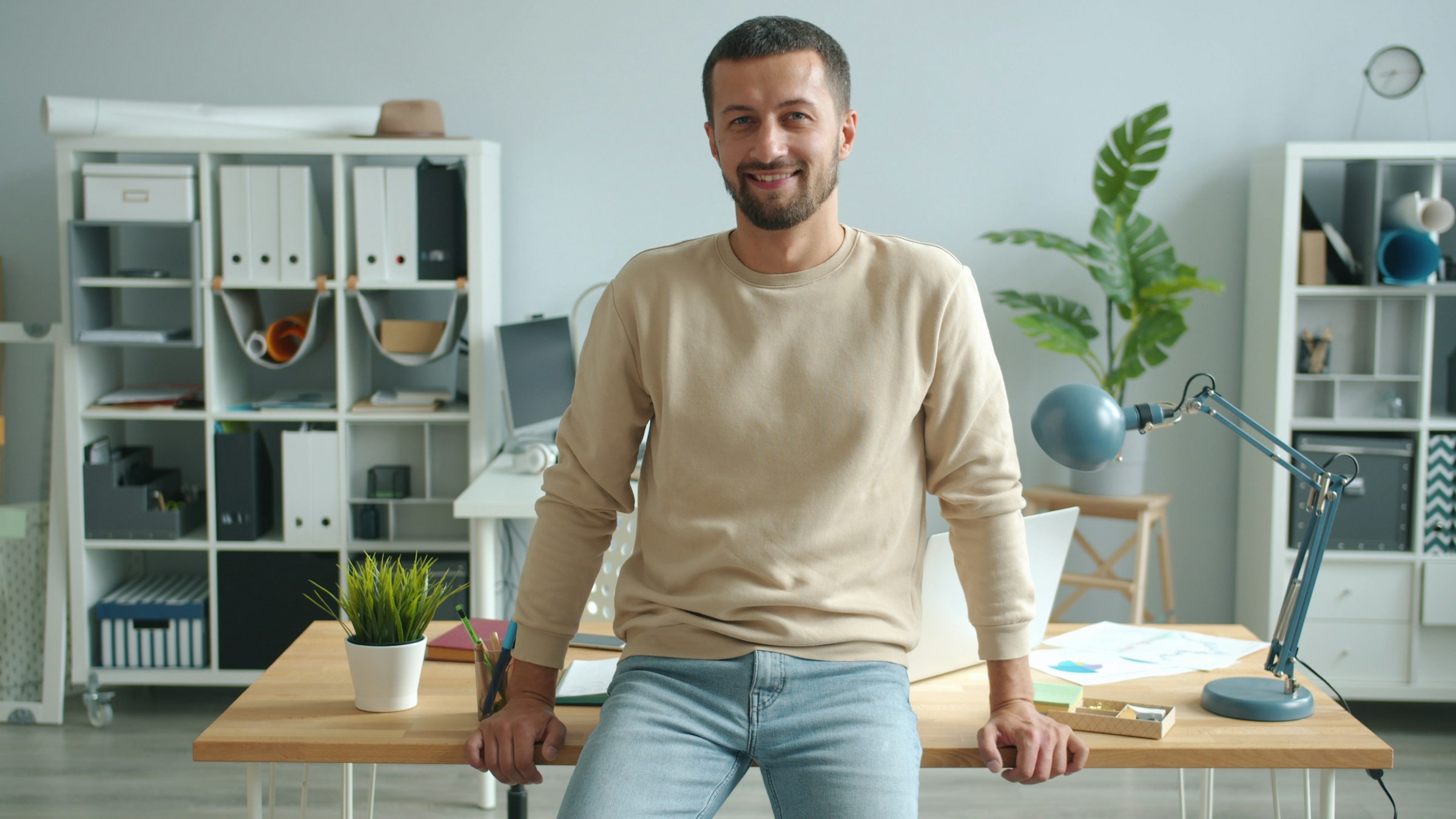 Founder speaking during a FounderScape media production